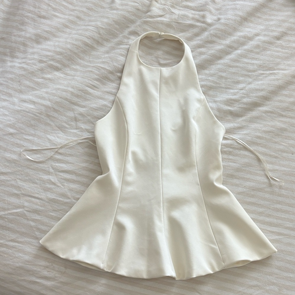 Zara Cream Halter Top